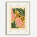 Obraz w ramie 50x70 - Rozkwitające Odbicia - nowoczesny plakat, gepard - rama drewno