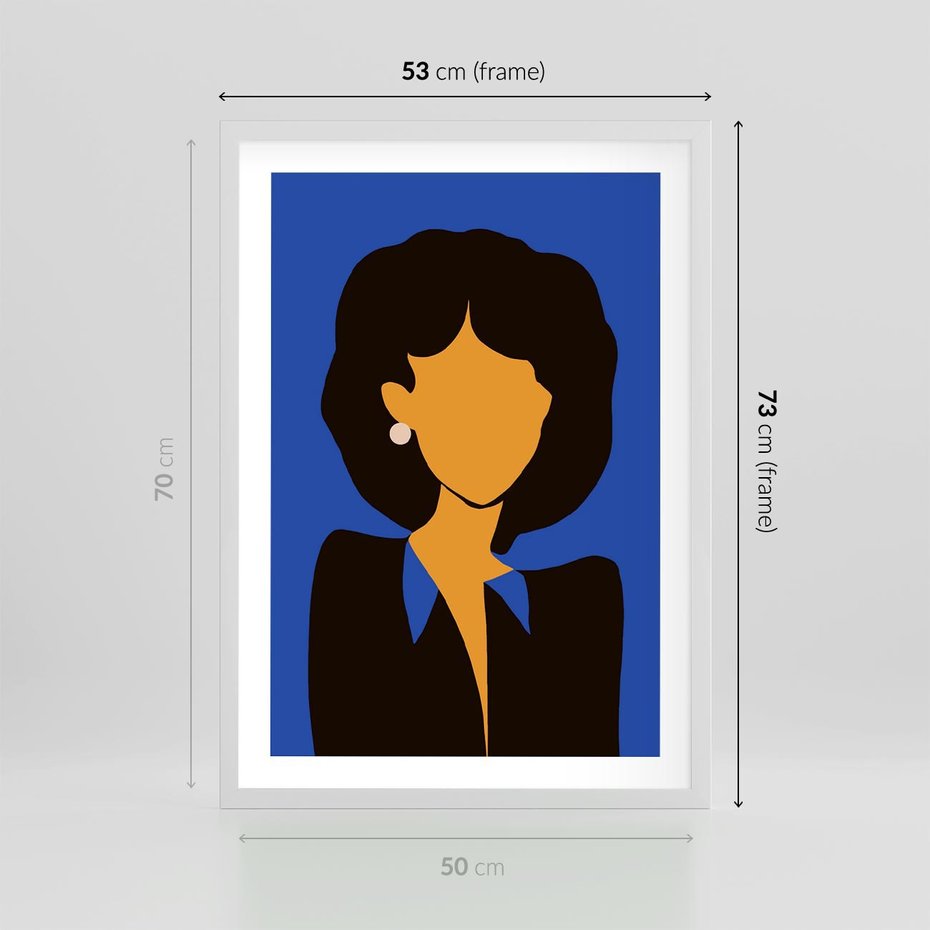 Plakat w ramie 50x70 - Modernistyczne Wibracje - sztuka nowoczesna, plakat - rama biała