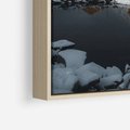 Obraz w ramie 50x70 - Minimalizm i Urok Natury - skandynawskie, domki - rama drewno