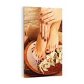 Obraz na płótnie 70x100 - Relaksujące Spa i Perfekcyjny Manicure - spa, paznokcie