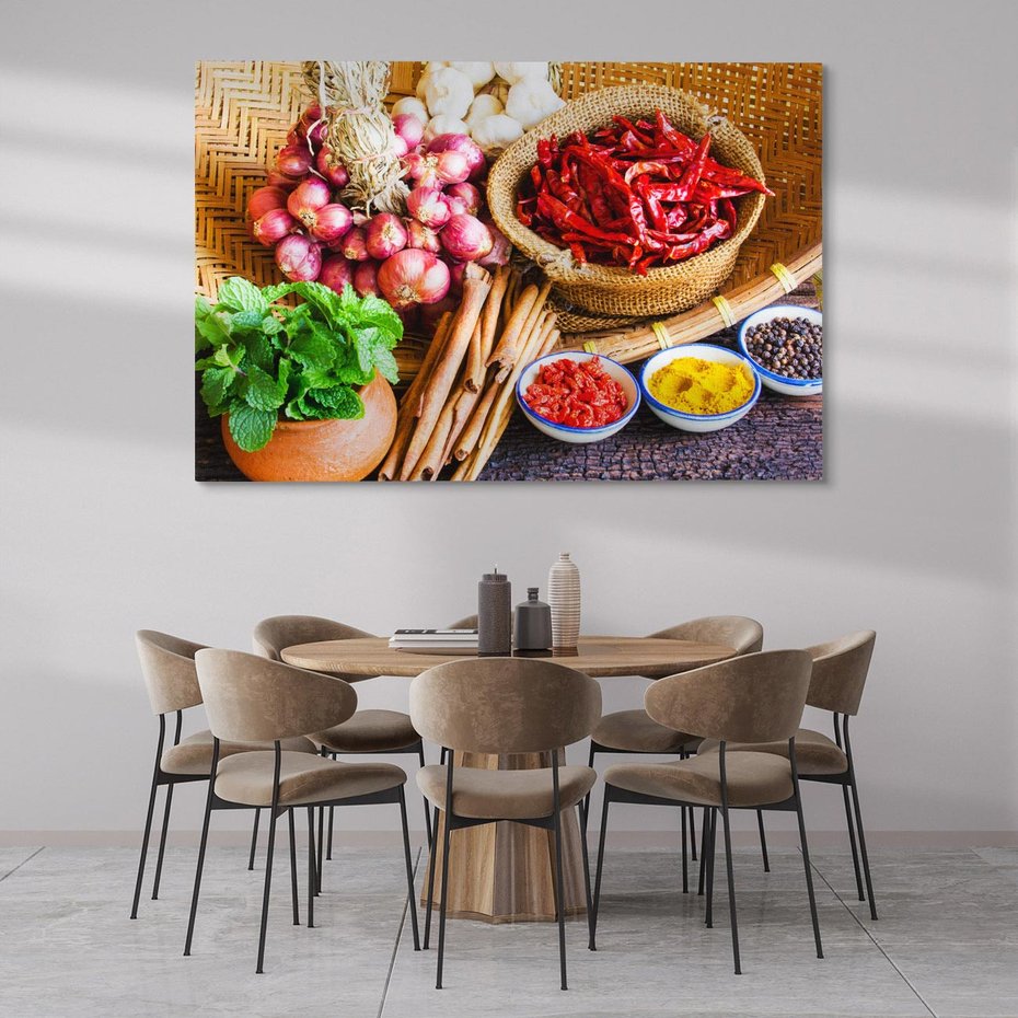 Obraz na płótnie 70x50 - Pełnia azjatyckich smaków - przyprawy, azja
