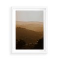 Plakat w ramie 50x70 - Odejście Słońca - pejzaż, zachód - rama biała