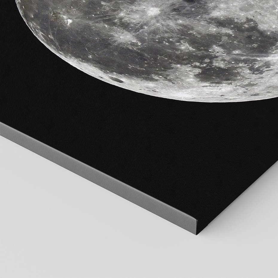 Obraz na płótnie 120x80 - Księżycowa Aura - zdjęcie, ogromny księżyc na czarnym tle