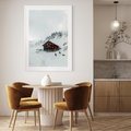 Plakat bez ramy 50x70 - Liście w Czarno-Białej Fotografii - liście, roślina