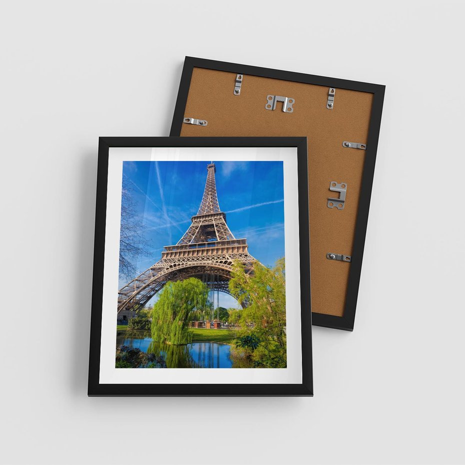 Plakat w ramie 40x50 - Wieża Eiffla w Paryżu - Eiffla, Paryż - rama czarna