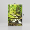 Obraz na płótnie 50x70 - Magiczny Strumień w Lesie - strumień, las