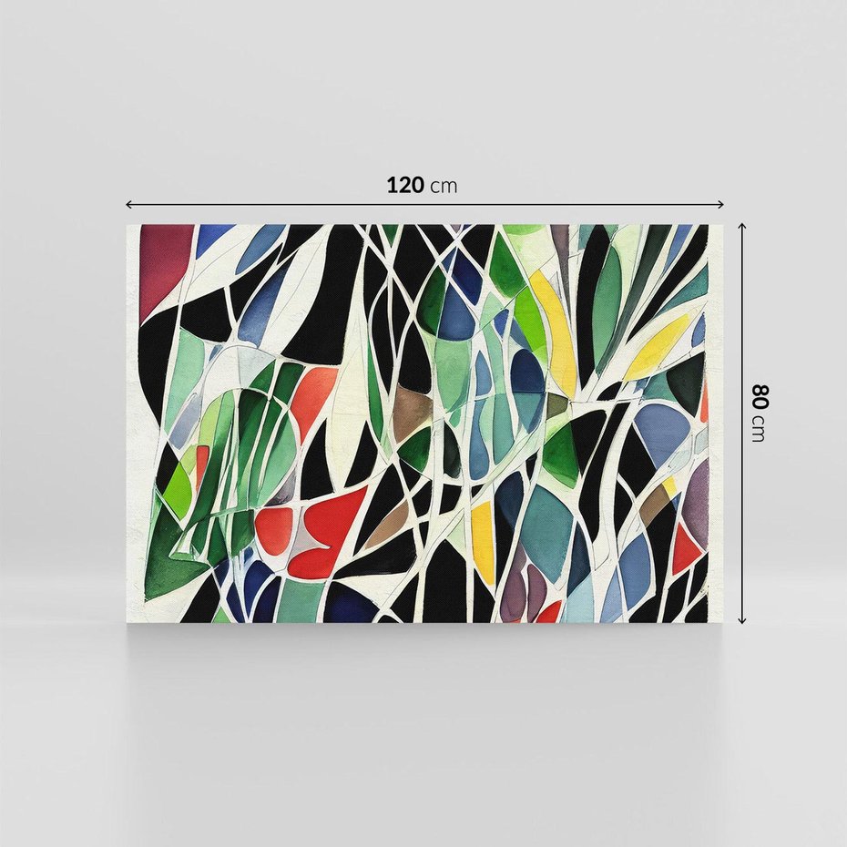 Obraz na płótnie 120x80 - Taniec Plam i Kształtów - abstrakcyjny akwarelowy obraz, plamy