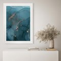 Plakat bez ramy 50x70 - Marmurowa Elegancja: Kolory Oceanu - marmur, kolory oceanu