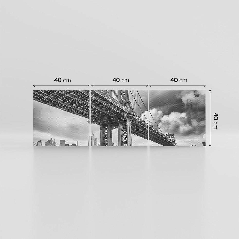 Obraz na płótnie 120x40 - Most nad nowojorską panoramą - most, Nowy York