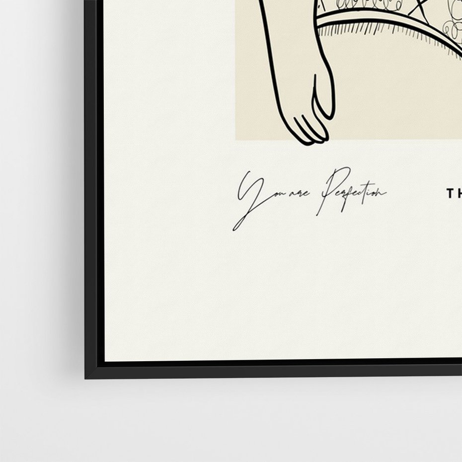 Obraz w ramie 70x100 - Spojrzenia Wewnętrznych Widoków - nowoczesna sztuka kobieca, plakat - rama czarna