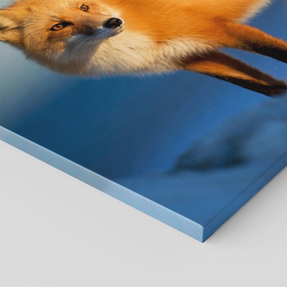 Obraz na płótnie 120x80 - Lisek w lesie - lis, lisek