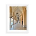 Plakat w ramie 50x70 - Uliczka w perspektywie czasu - uliczka, perspektywa - rama biała