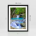 Plakat w ramie 30x40 - Siła Rzeki i Urok Wodospadu - rzeka, wodospad - rama czarna