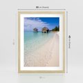 Plakat w ramie 30x40 - Rajski klimat plaży tropikalnej - plaża, tropiki - rama drewno