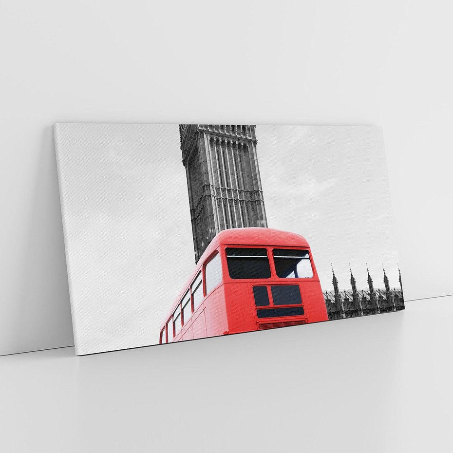 Obraz na płótnie 140x70 - Autobusy w tętniącym życiem Londynie - Londyn, autobus