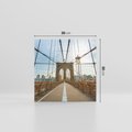 Obraz na płótnie 30x30 - Duch Manhattanu - most, Nowy Jork