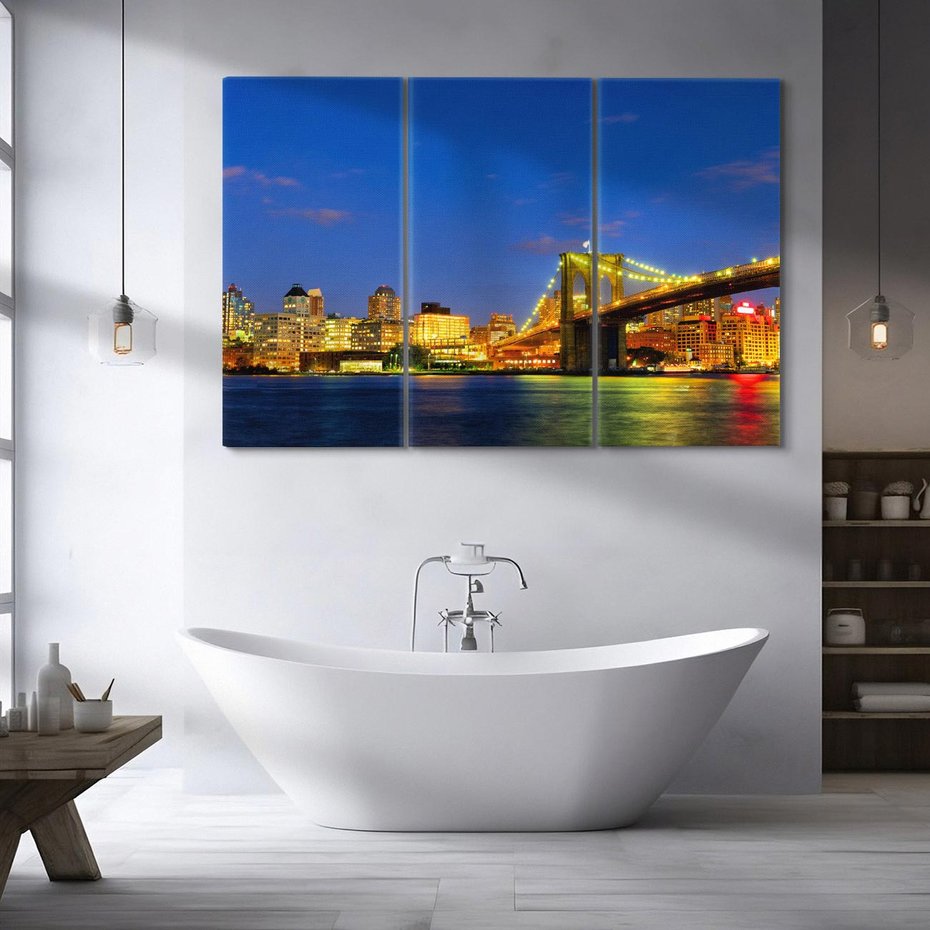 Obraz na płótnie 120x80 - Symbol Manhattanu - most, Nowy Jork