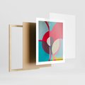 Plakat w ramie 40x50 - Kolorowe Odsłony Inspiracji - abstrakcyjny obraz, olejny - rama drewno