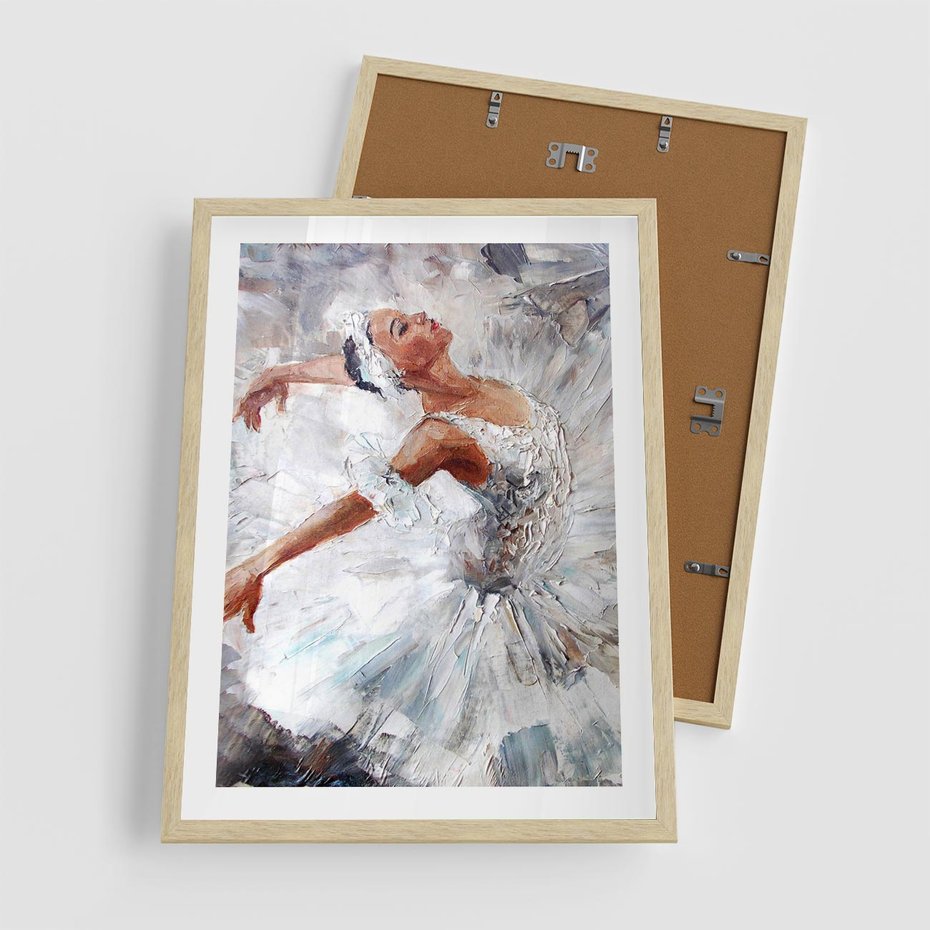 Plakat w ramie 50x70 - Baletowa Sztuka - balet, sztuka - rama drewno