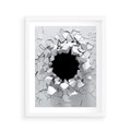 Plakat w ramie 40x50 - Nowoczesna Abstrakcja - grafika, nowoczesna - rama biała