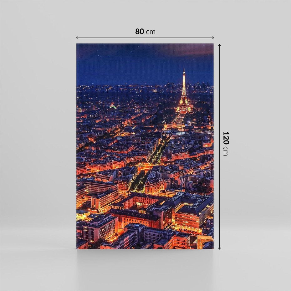 Obraz na płótnie 80x120 - Nocne impresje Paryża - Paryż, noc