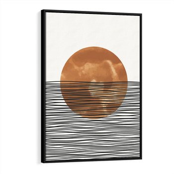 Obraz w ramie 70x100 - Okrąg Mocy - boho obraz, geometria - rama czarna