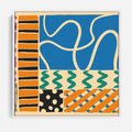 Obraz w ramie 80x80 - Etno Boho - etno ornamenty, boho klimat - rama biała