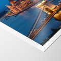 Plakat bez ramy 30x40 - Mostowe miasto nocą - miasto, most
