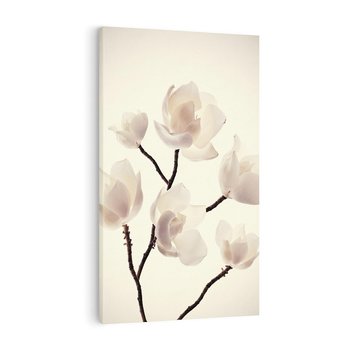 Obraz na płótnie 80x120 - Elegancja Natury - magnolia, białe