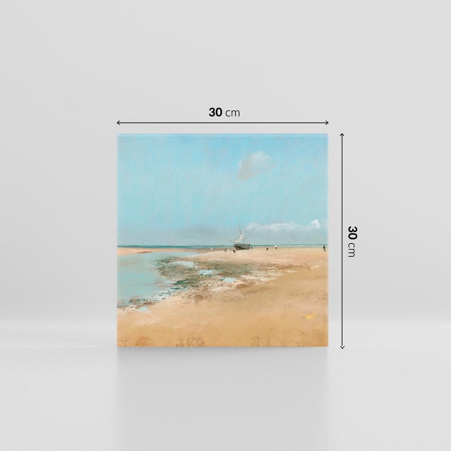 Obraz na płótnie 30x30 - Beach at Low Tide (Mouth of the River) (1869), Edgar Degas - Reprodukcja - reprodukcja, obraz na płótnie