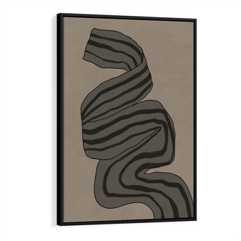 Obraz w ramie 70x100 - Niezwykłe Przesilenia - nowoczesna geometryczna sztuka, loftowe wnętrze - rama czarna