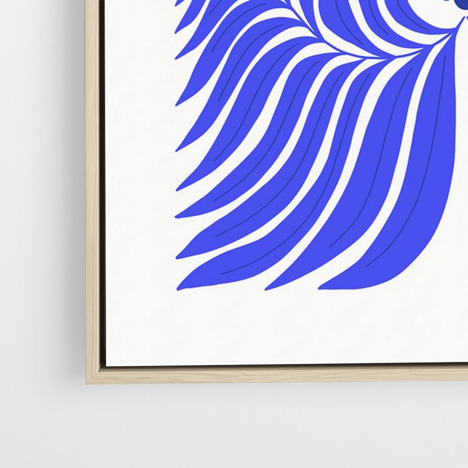 Obraz w ramie 70x100 - Etniczne Rekwizyty - etniczne roślinne wzory, granat - rama drewno