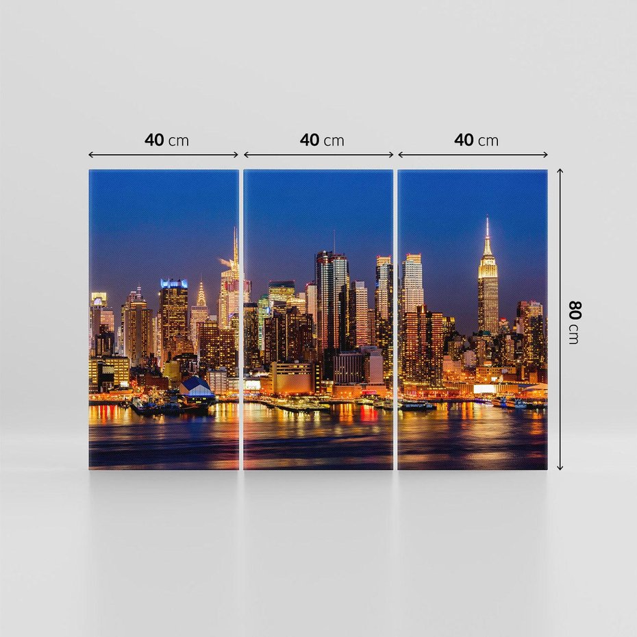 Obraz na płótnie 120x80 - Nocne Tętno Nowego Jorku - Nowy Jork, noc