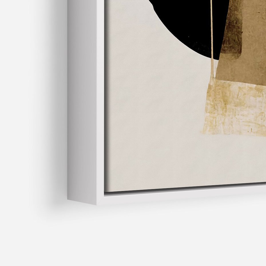 Obraz w ramie 50x70 - Wibracje Barw Ziemi - abstrakcyjny obraz, dziwne formy - rama biała