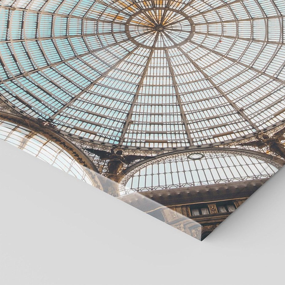 Obraz na płótnie 40x40 - Magia Sklepienia - sklepienie, szklany dach