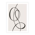 Plakat bez ramy 21x30 - Zaklęte Linie - abstrakcyjne szkicowane linie, minimalizm