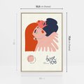 Obraz w ramie 50x70 - Rondo melancholii - para zakochanych, graficzny obraz - rama drewno