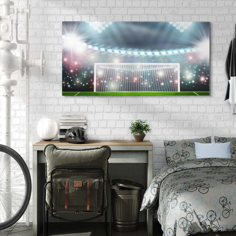 Obraz na płótnie 120x60 - Strzał do bramki - piłka, nożna