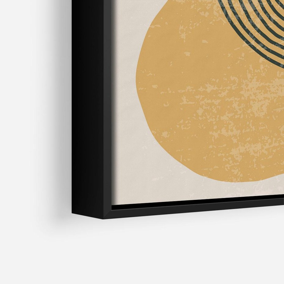 Obraz w ramie 50x50 - Boho Światło - abstrakcyjna sztuka, boho kształty - rama czarna