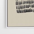 Obraz w ramie 50x70 - Energetyczne Pulsacje Nowości - boho plakat, czarne kropki kreski - rama biała