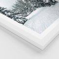 Plakat w ramie 50x70 - Magia Zimy na Obrazie - las, zima - rama biała