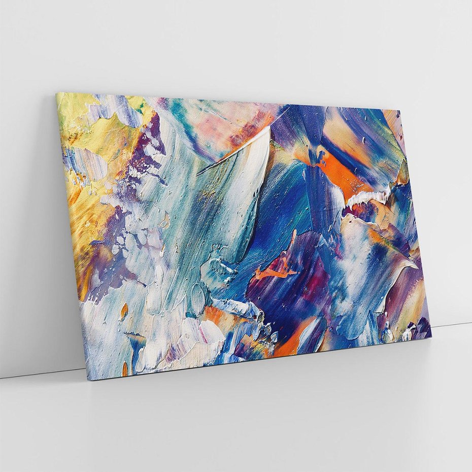 Obraz na płótnie 100x70 - Rytmy ukrytych pragnień - chaos i abstrakcja, plamy koloru