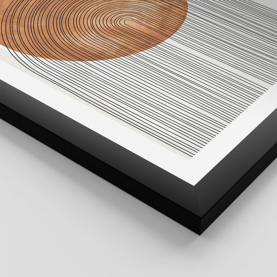 Plakat w ramie 30x40 - Złote Akcenty - nowoczesna sztuka, modern - rama czarna