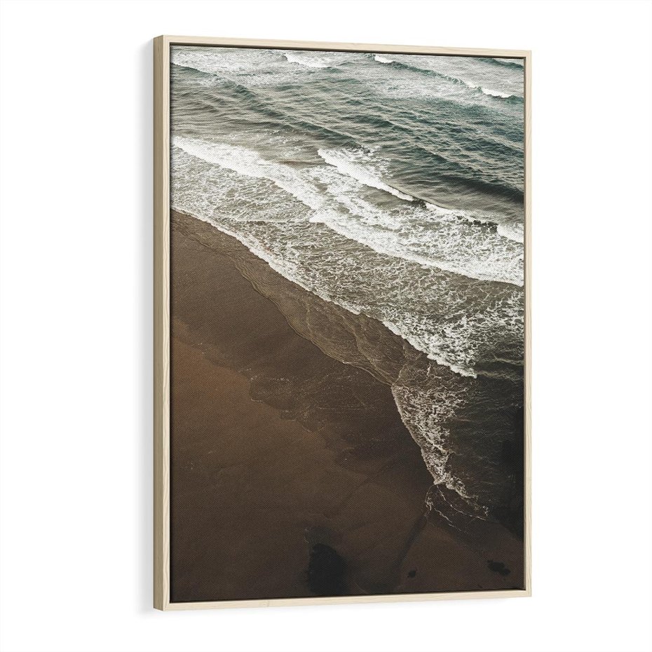 Obraz w ramie 80x120 - Spokój nad plażą - plaża, morze - rama drewno
