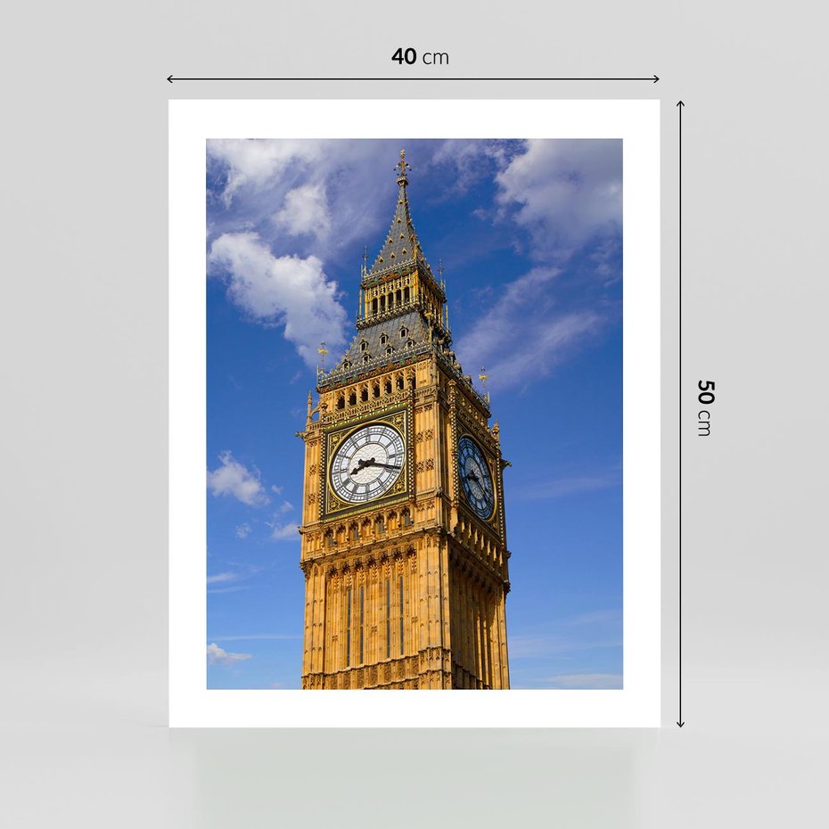 Plakat bez ramy 40x50 - Czasowy Symbol - zegar, Big Ben