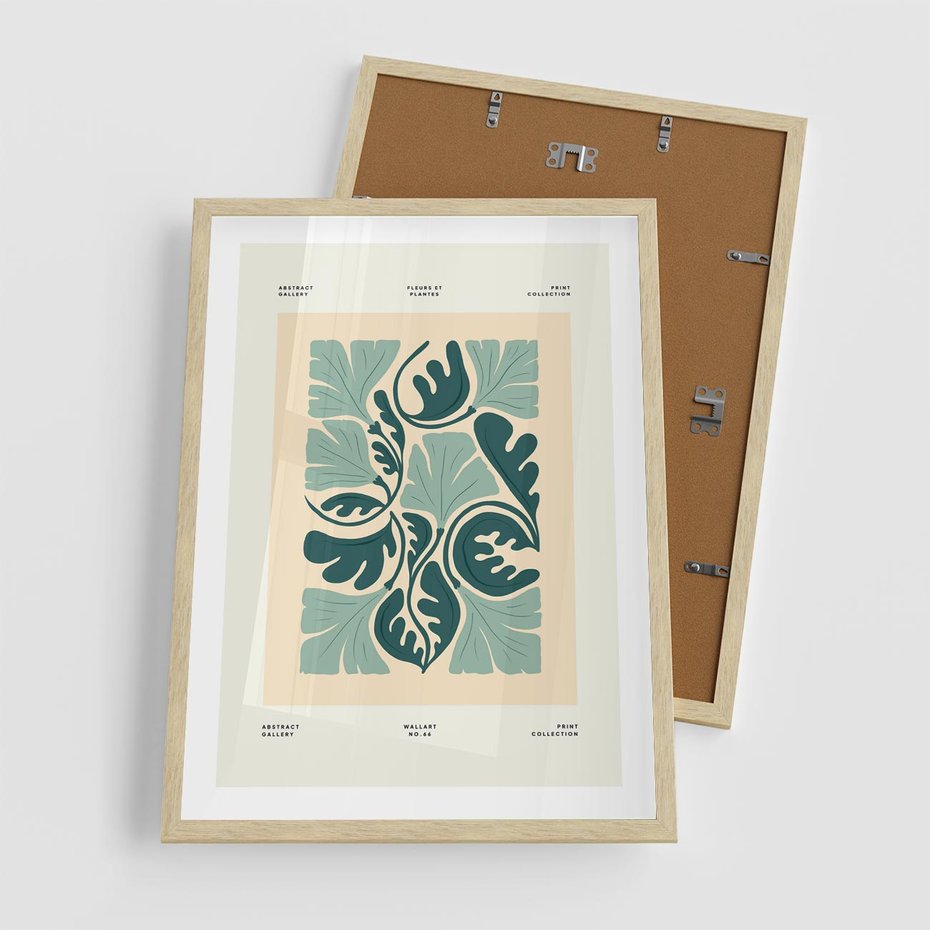 Plakat w ramie 50x70 - Podróżne Impresje - roślinne motywy, ornamenty - rama drewno