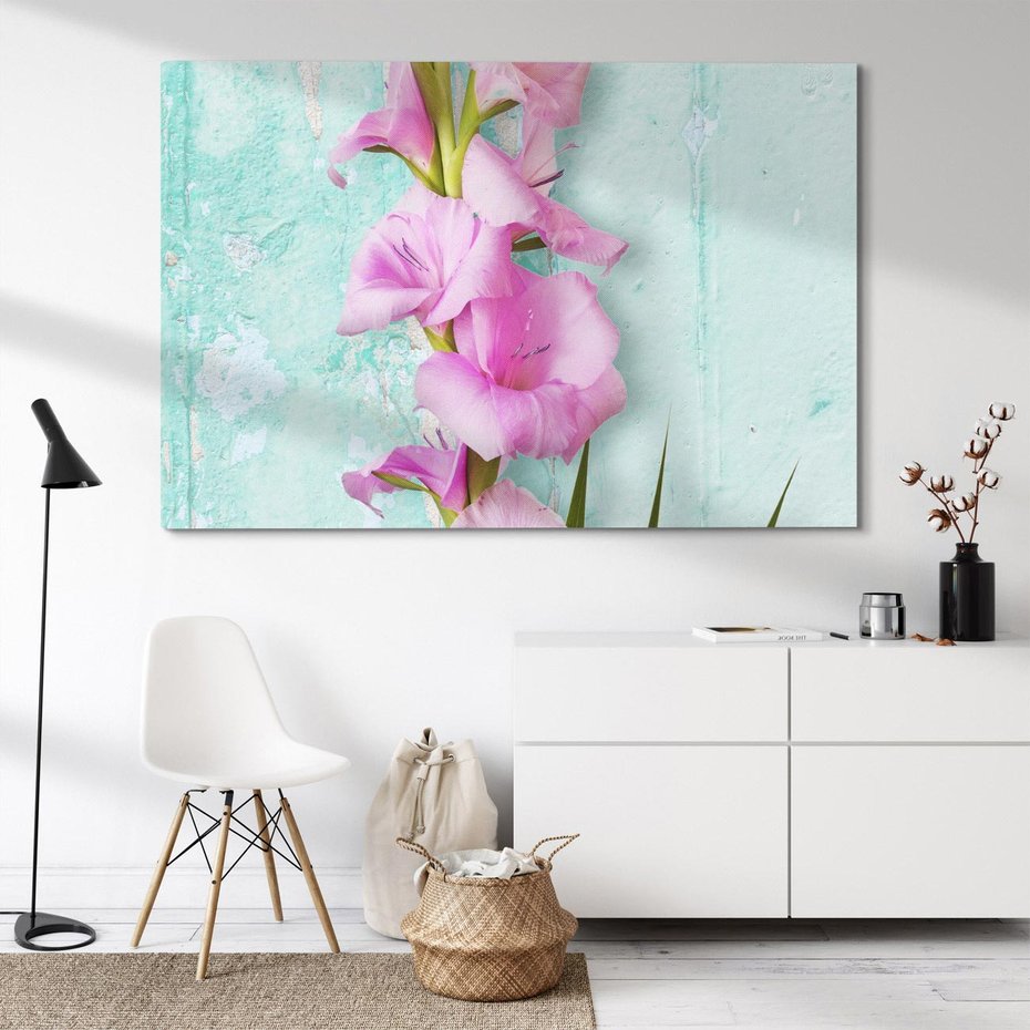 Obraz na płótnie 70x50 - Piękno w delikatności - kwiaty, różowe