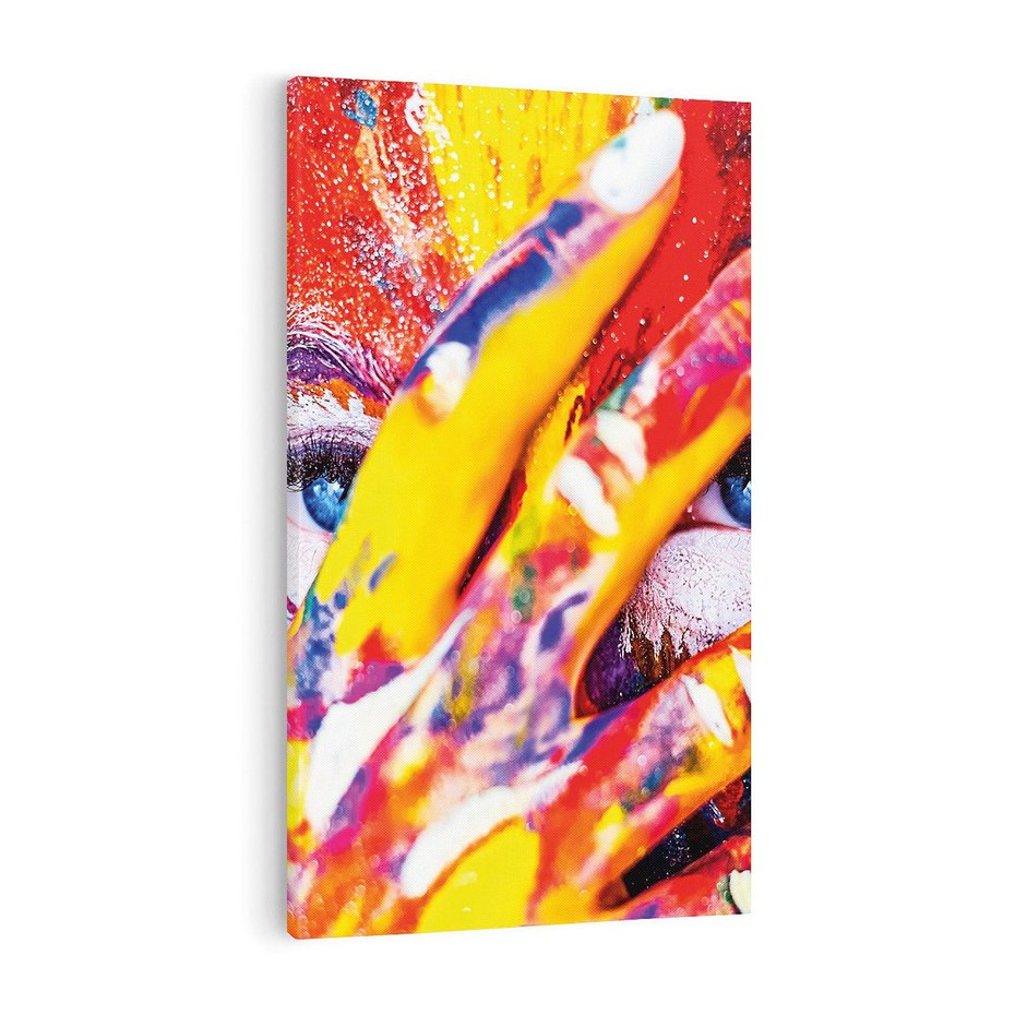 Obraz na płótnie 70x100 - Abstrakcyjna Magia Ciała - Bodypainting - abstrakcja, bodypainting