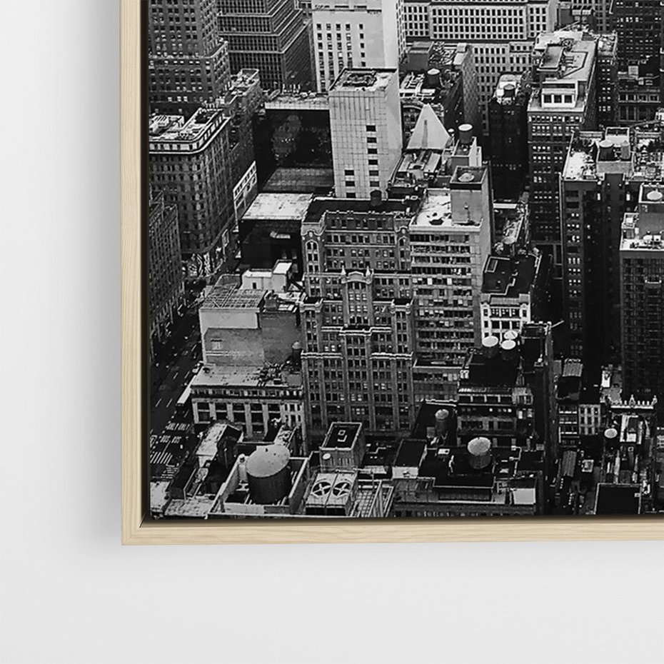 Obraz w ramie 50x70 - Majestatyczne Wysokości - Nowy Jork, wieżowce - rama drewno
