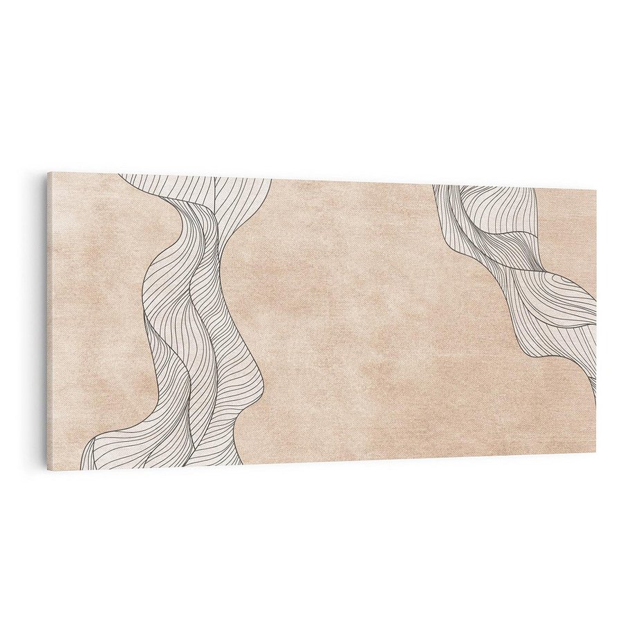Obraz na płótnie 100x50 - Symfonia uczuć i kształtów - delikatna kompozycja, falujące linie